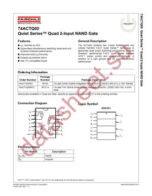 74ACTQ00MTC datasheet  